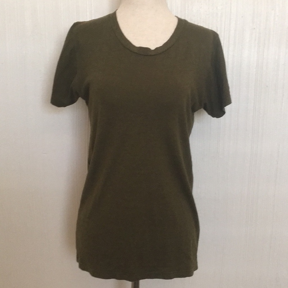 $48 Jungmaven Lorel Tee Olive Green Crewneck Women's XS Organic Cotton Hemp